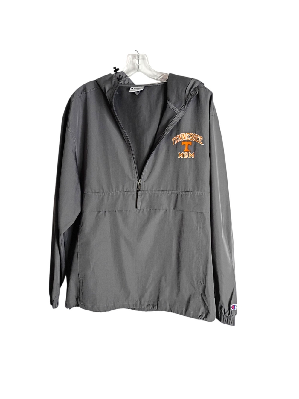 Champion Tennessee Mom Gray Hooded Pullover Jacket Medium